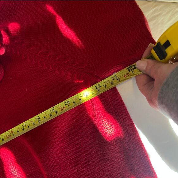 Lauren Ralph Lauren Red Pullover V Neck Sweater Size XL - Picture 4 of 5